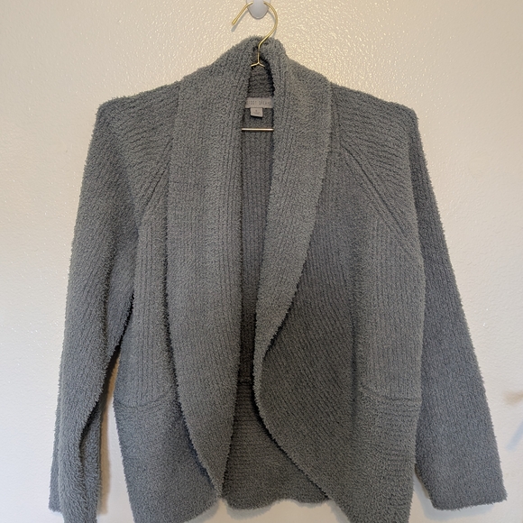 Barefoot Dreams Soft Gray Cardigan - Picture 2 of 7
